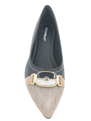 Sapato Scarpin Piccadilly Preto Bico Fino 739005