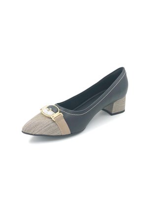 Sapato Scarpin Piccadilly Preto Bico Fino 739005