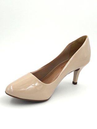 Sapato Scarpin Verniz Bege Renata Mello 7494.55210
