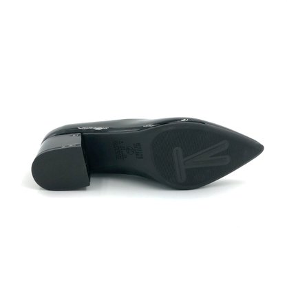 Sapato Scarpin Vizzano Verniz Preto Salto Grosso