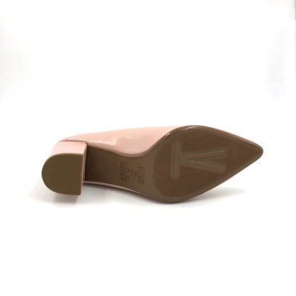 Sapato Scarpin Vizzano Verniz Rosa Salto Grosso