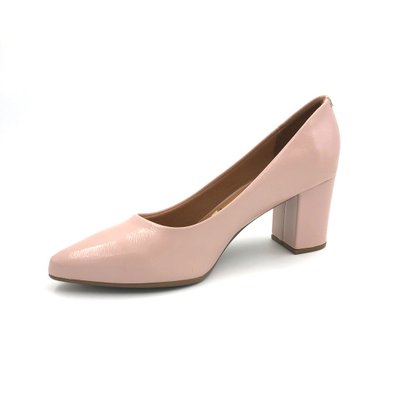 Sapato Scarpin Vizzano Verniz Rosa Salto Grosso