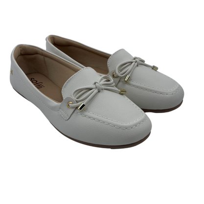 Sapato Softli Mocassim com Laço Off White 10009