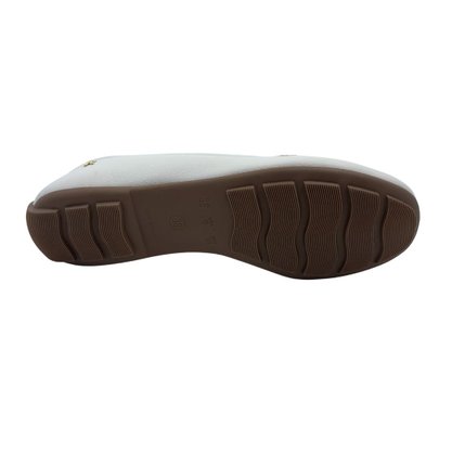 Sapato Softli Mocassim com Laço Off White 10009