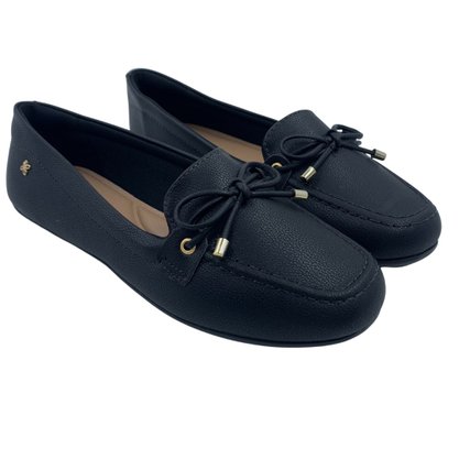 Sapato Softli Mocassim com Laço Preto 10009