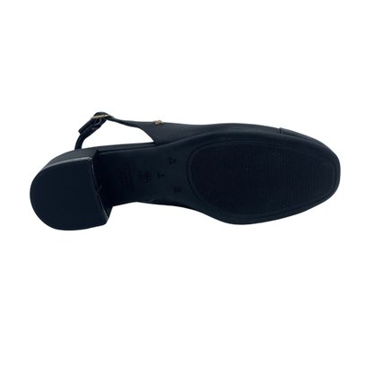 Sapato Softli Slingback Salto Bloco Preto 10203
