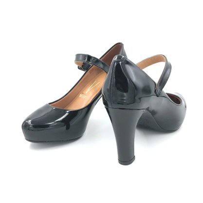 Sapato Vizzano Boneca Meia Pata Verniz Preto 1840.303