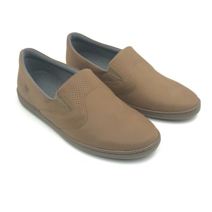 Sapato Vudalfor Mocassim Couro Bege 3036