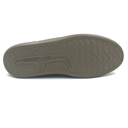 Sapato Vudalfor Mocassim Couro Bege 3036