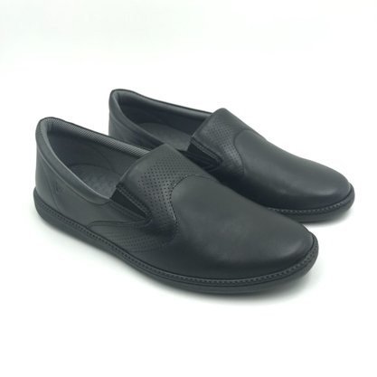 Sapato Vudalfor Mocassim Couro Preto 3036