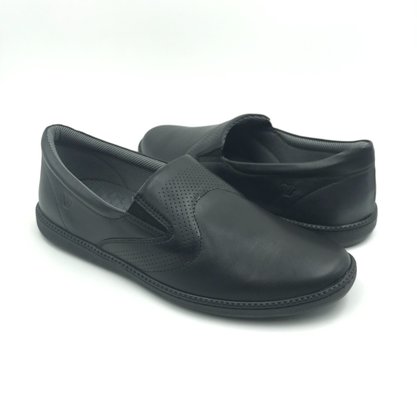 Sapato Vudalfor Mocassim Couro Preto 3036