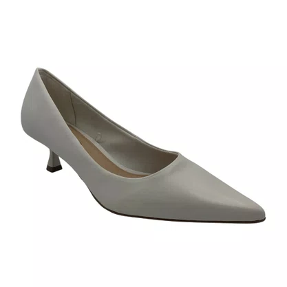 Scarpin Couro Bottero Salto Baixo Off White 377401