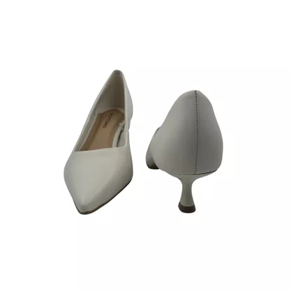 Scarpin Couro Bottero Salto Baixo Off White 377401