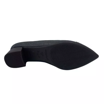 Scarpin Piccadilly Marrom 739099 Salto Bloco Baixo