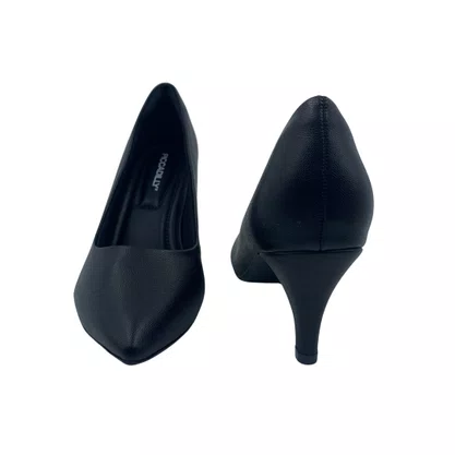 Scarpin Piccadilly Preto 745035 Salto Médio
