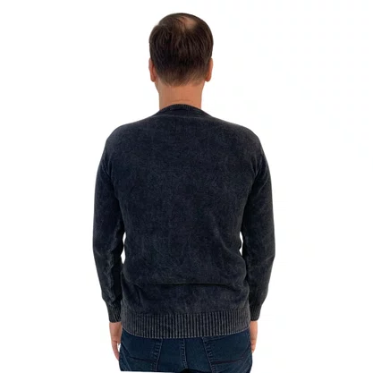 Suéter Sallo Tricô Confort Preto 8113