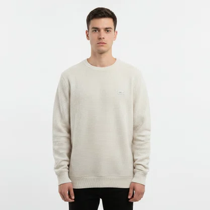 Suéter Tricot Sallo Slim Bege 0006