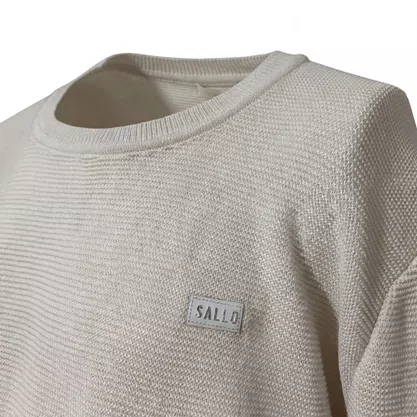 Suéter Tricot Sallo Slim Bege 0006