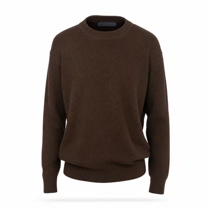 Suéter Tricot Sallo Slim Marrom 0012
