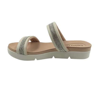 Tamanco Beira Rio Papete com Brilho Off White 8387536