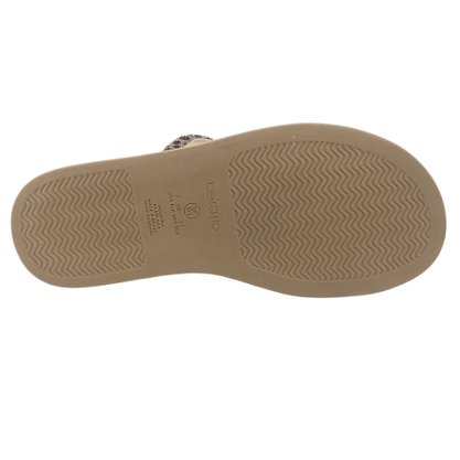 Tamanco Beira Rio Papete com Strass Nude 8488105