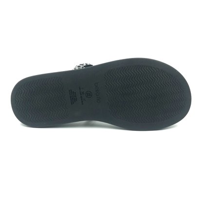 Tamanco Beira Rio Papete com Strass Preto 8488105