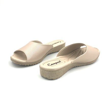 Tamanco Campesí Anabela Conforto Creme 6811