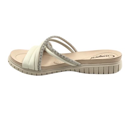 Tamanco Campesí Anatômico com Brilho Off White 221