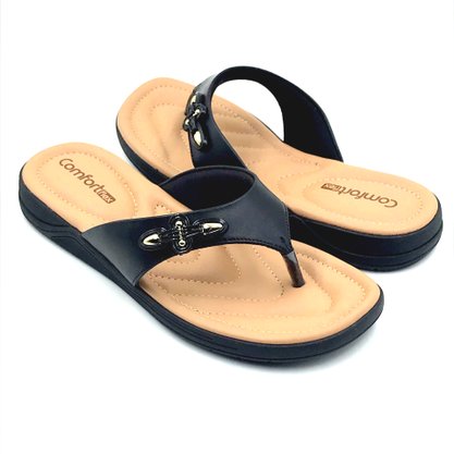 Tamanco Comfortflex com Fivela Preto 2380402