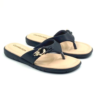 Tamanco Comfortflex Preto com Corrente 2380302