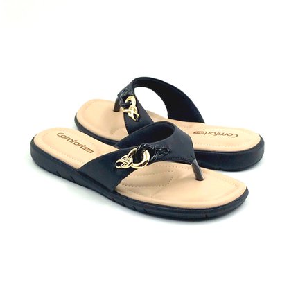 Tamanco Comfortflex Preto com Corrente 2380302