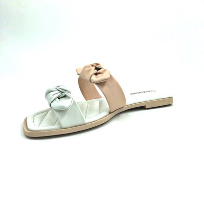 Tamanco Comfortflex Rasteira Slide Laço Gelo 2141403