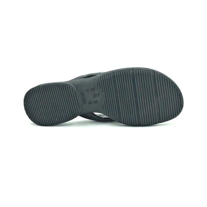 Tamanco Comfortflex Salto Baixo Dedo Preto 2181401