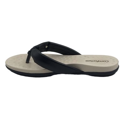 Tamanco Comfortflex Tiras Largas Preto 2340402