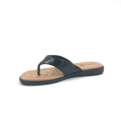 Tamanco Comfortflex Verniz Preto 1980404
