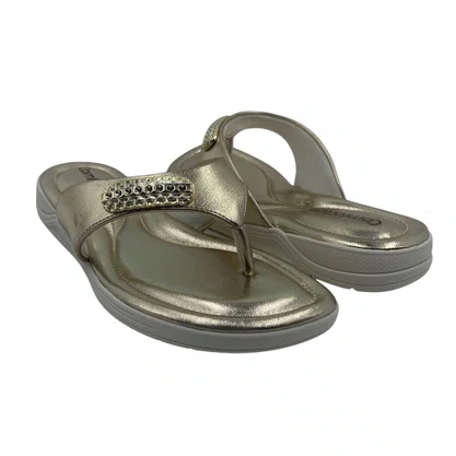 Tamanco Conforto Comfortflex Dourado 2580403