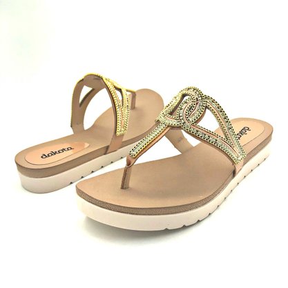 Tamanco Dakota Flatform Anatômico Antique Strass 6921