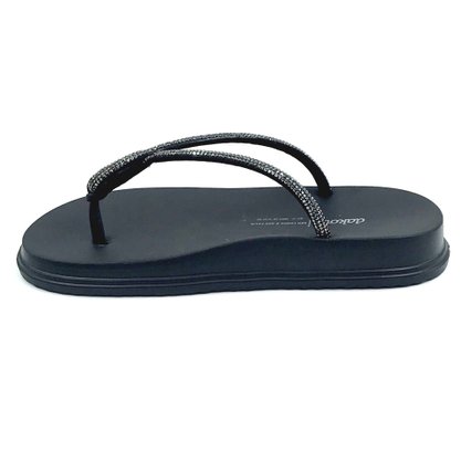 Tamanco Dakota Flatform Preto com Strass 6242