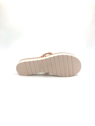 Tamanco Dakota Rosê Flatform Com Pedrarias 5641