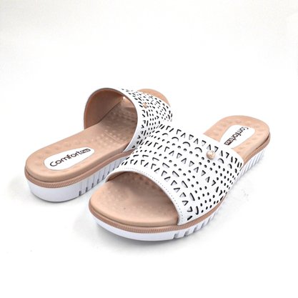 Tamanco Flats Comfortflex Branco 2145403