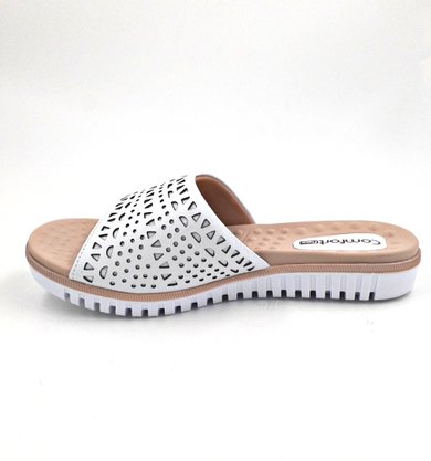 Tamanco Flats Comfortflex Branco 2145403