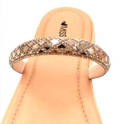 Tamanco Mississipi Flatform Nude com Strass 371