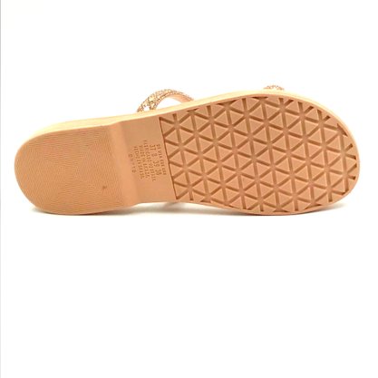 Tamanco Mississipi Flatform Nude com Strass 371