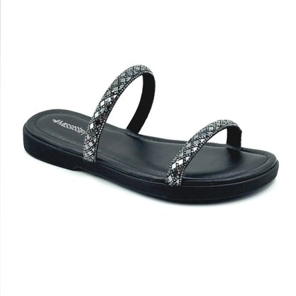 Tamanco Mississipi Flatform Preto com Strass 371