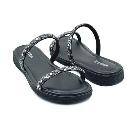 Tamanco Mississipi Flatform Preto com Strass 371