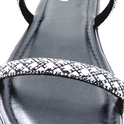 Tamanco Mississipi Flatform Preto com Strass 371
