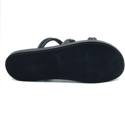 Tamanco Mississipi Flatform Preto com Strass 9923