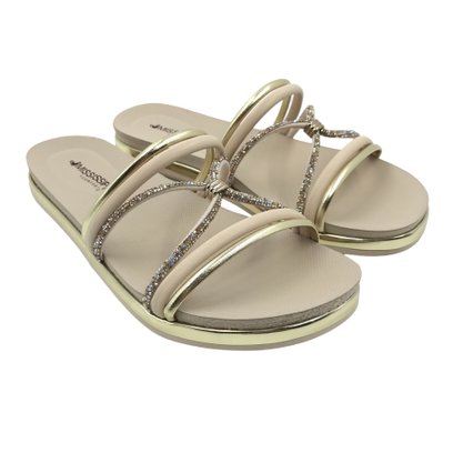 Tamanco Mississipi Papete com Strass Off White 761