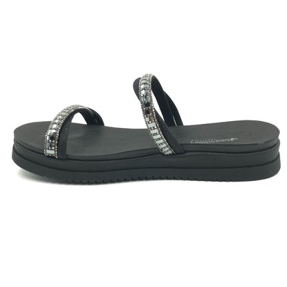 Tamanco Mississipi Papete Flatform com Strass Preto 301
