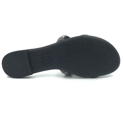 Tamanco Mississipi Rasteira com Strass Preta 281